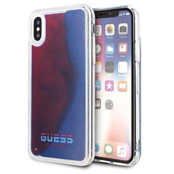 Guess California - iPhone Xs / X Fall (Glühen im Dunkeln Sand / Rot)