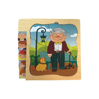 Top Bright - Nagypapa réteges puzzle, szemüveg