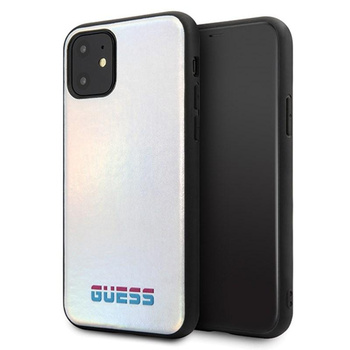 Guess Iridescent - pouzdro pro iPhone 11 Pro Max (stříbrné)