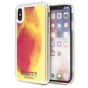 Guess California - iPhone Xs / X Case (Glow in the Dark Sand/Pink)