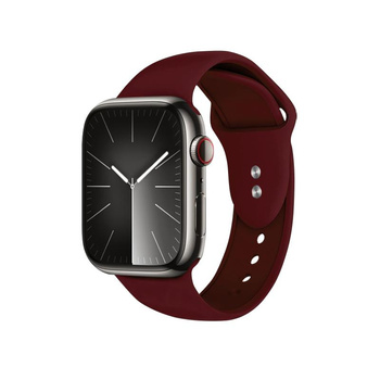 Crong Liquid - Řemínek pro Apple Watch 44/45/46/49 mm (vínová)