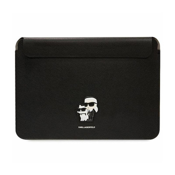 Karl Lagerfeld NFT Saffiano Karl & Choupette Sleeve - 14" Notebook Case (Black)