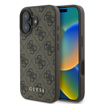 Guess 4G Classic - Coque pour iPhone 16 Plus (marron)