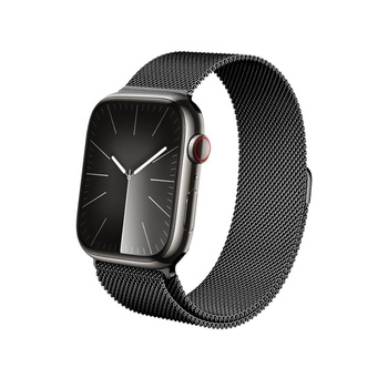 Crong Milano Steel - Stainless Steel Strap for Apple Watch 44/45/46/49 mm (Graphite)