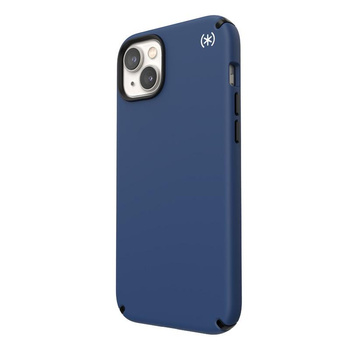 Speck Presidio2 Pro - Coque antibactérienne pour iPhone 14 Plus (Bleu côtier / Noir / Blanc)