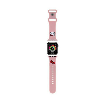 Hello Kitty Silicone Kitty Head - Strap pour Apple Watch 42/44/45/49 mm (rose)