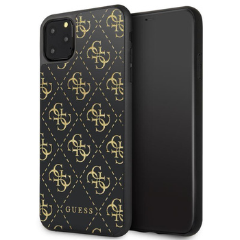 Guess Double Layer Glitter Case Peony G - iPhone 11 Pro Max Case (Black)