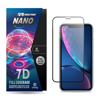 Crong 7D Nano Flexible Glass - 9H hybridní sklo přes celou obrazovku pro iPhone 11 / iPhone XR