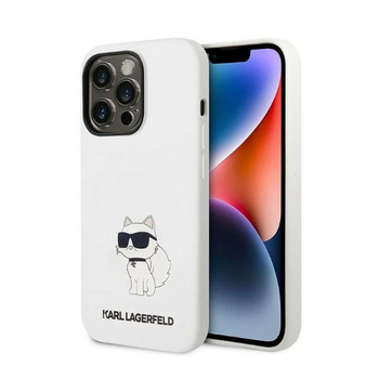 Karl Lagerfeld Silikonové pouzdro NFT Choupette - iPhone 14 Pro Max (bílé)