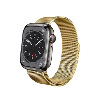 Crong Milano Steel - Stainless Steel Strap for Apple Watch 38/40/41/42 mm (Gold)