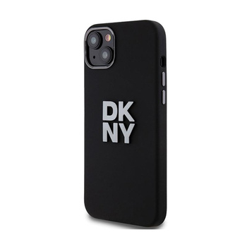 DKNY Liquid Silicone Metal Logo - pouzdro pro iPhone 15 Plus / 14 Plus (černé)