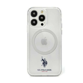 US Polo Assn MagSafe Collection - pouzdro pro iPhone 15 (průhledné)