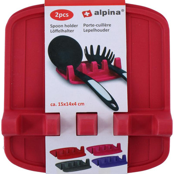 Alpina - Porte-cuillère / porte-ustensiles de cuisine 2 pcs. (rouge)