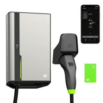 Green Cell - HabuDen Wallbox 22kW 32A 5m Type 2 chargeur pour VE avec GC Bluetooth WiFi NFC app