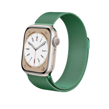 Crong Milano Steel – Pasek ze stali nierdzewnej do Apple Watch 38/40/41/42 mm (zielony)