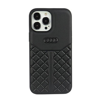 Audi Genuine Leather - Coque pour iPhone 13 Pro Max (Noir)