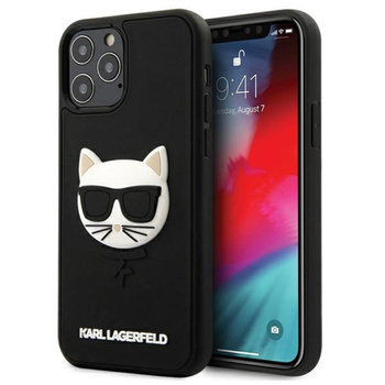 Karl Lagerfeld Choupette Head 3D Rubber - Etui iPhone 12 Pro Max (czarny)