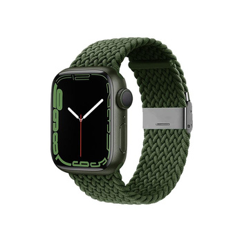 Crong Wave Band - Bracelet tressé pour Apple Watch 38/40/41/42 mm (vert)