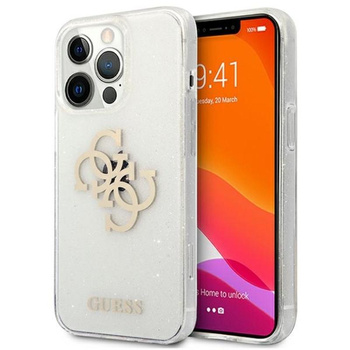 Guess Glitter 4G Big Logo - iPhone 13 Pro Max Case (transparent)