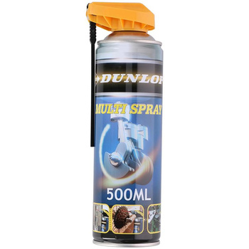 Dunlop - Spray multi-usages / lubrifiant / huile pénétrante / nettoyant / spray de contact 500 ml