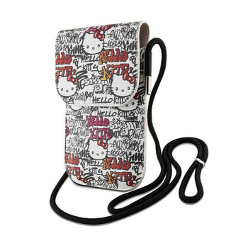 Hello Kitty Lederanhänger Graffiti Cord - Telefontasche (beige)