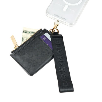 Case-Mate Phone Strap with Wallet - Univerzális telefonpánt pénztárcával (fekete)