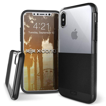 X-Doria Dash - iPhone X Tasche (Schwarzes Leder)