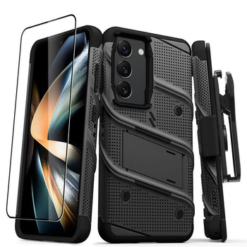 ZIZO BOLT Series - Samsung Galaxy S23 étui blindé avec verre 9H pour l'écran + étui avec support (noir)