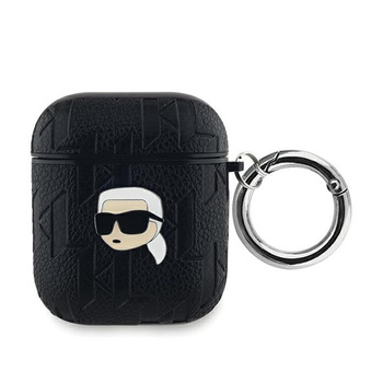 Karl Lagerfeld Monogram Karl Head - pouzdro na AirPods 1/2 generace (černé)