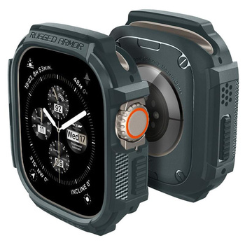 Spigen Rugged Armor - Gehäuse für Apple Watch Ultra 1/2 49 mm (Abyss Grün)