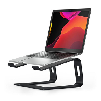 Crong AluBench - Ergonomický hliníkový stojan na notebook (černý)