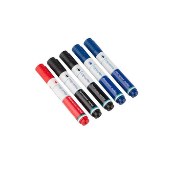 Topwrite - Set de 5 marqueurs permanents. (noir/bleu/rouge)