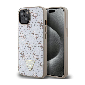 Guess 4G Triangle Metal Logo - iPhone 15 Case (white)