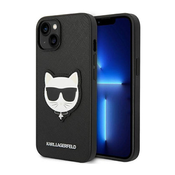 Karl Lagerfeld Saffiano Choupette Head Patch Case - Etui iPhone 14 (czarny)