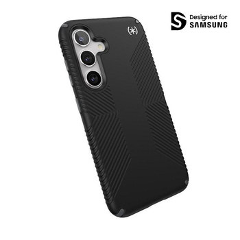 Speck Presidio2 Grip - Samsung Galaxy S24 Case (Black/Slate Grey/White)