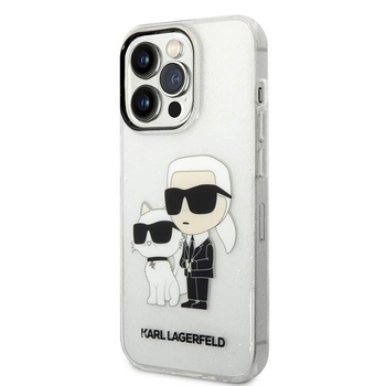 Karl Lagerfeld IML Glitter NFT Karl & Choupette - iPhone 14 Pro tok (átlátszó)