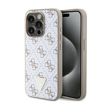 Guess 4G Triangle Metal Logo - iPhone 15 Pro Case (white)