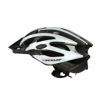 Dunlop - MTB casque vélo réglable r. M 55-58 cm (blanc et noir)