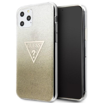 Pouzdro Guess Solid Glitter Triangle - iPhone 11 (zlaté)