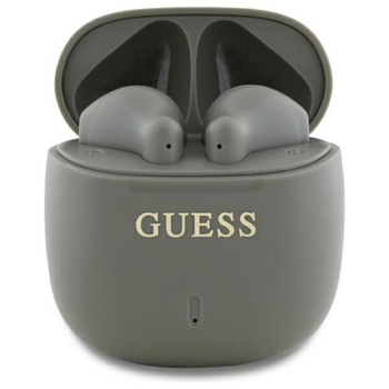 Guess Printed Classic Logo - TWS Bluetooth Headphones + Charging Case (Gray)