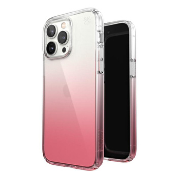 Speck Presidio Perfect-Clear + Ombre - Coque pour iPhone 14 Pro Max avec revêtement MICROBAN (Clear / Vintage Rose Fade)