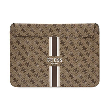 Guess 4G Imprimé Stripes Computer Sleeve - 14" Notebook Case (Brown)