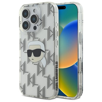 Karl Lagerfeld IML Karl Head Electroplated - Coque iPhone 16 Pro Max (Transparent)