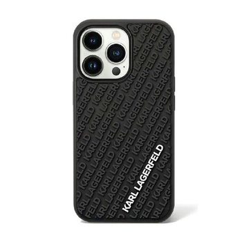 Karl Lagerfeld 3D Rubber Multi Logo - pouzdro pro iPhone 11 (černé)