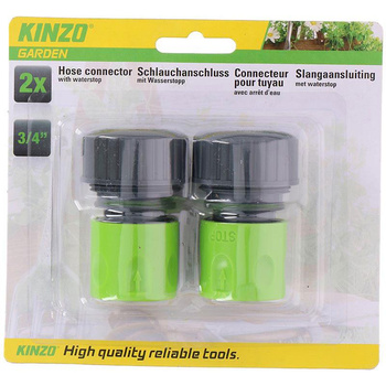 Kinzo - Raccord de tuyau d'arrosage 3/4 2 pcs.