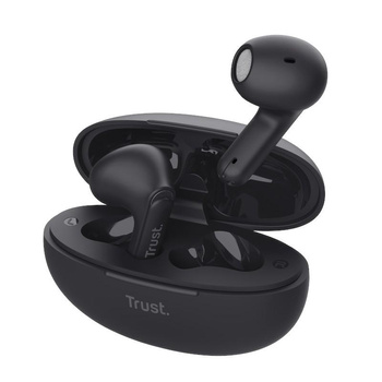 Trust Yavi - TWS Casque intra-auriculaire sans fil Bluetooth avec étui de chargement et ENC (noir)