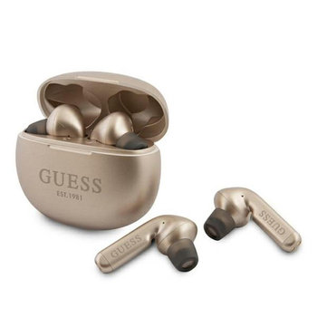 Guess Wireless Earphones 5.0 4H - TWS headphones + charging case (gold)