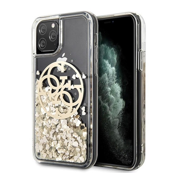 Guess Liquid Glitter Circle Logo - iPhone 11 Pro tok (arany)