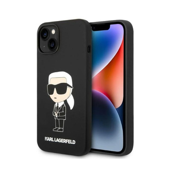 Karl Lagerfeld Silicone Ikonik MagSafe - iPhone 15 Plus / 14 Plus Case (black)