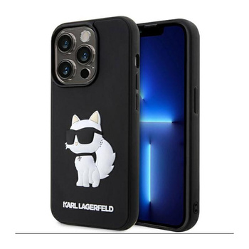 Karl Lagerfeld 3D gumové pouzdro NFT Choupette - iPhone 14 Pro (černé)